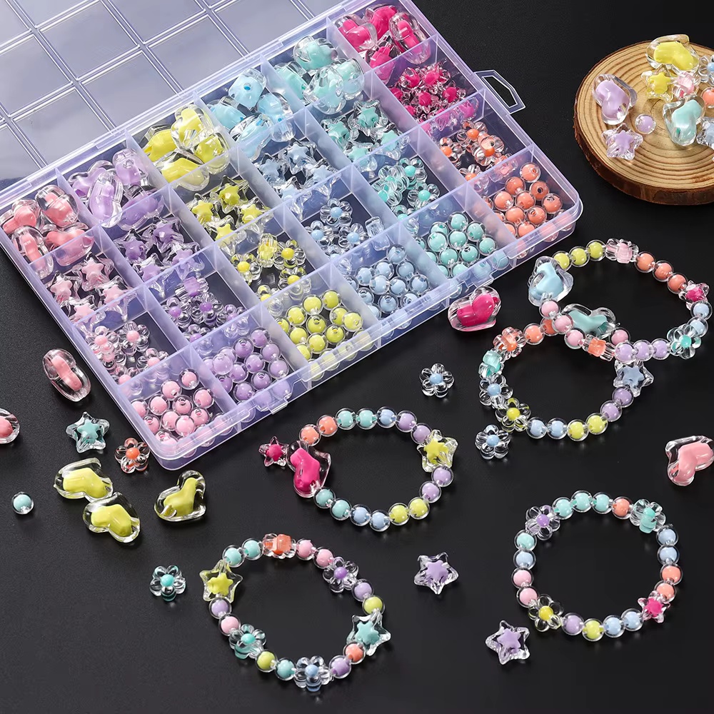 Jewelry Making Kit For Kids - 174 piezas/caja de cuentas acrílicas en