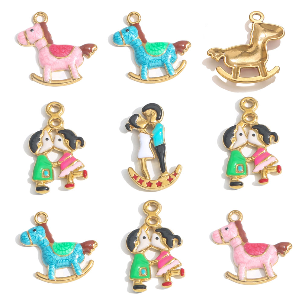 Jewelry Making For Couples - Abalorio de acero inoxidable para parejas,