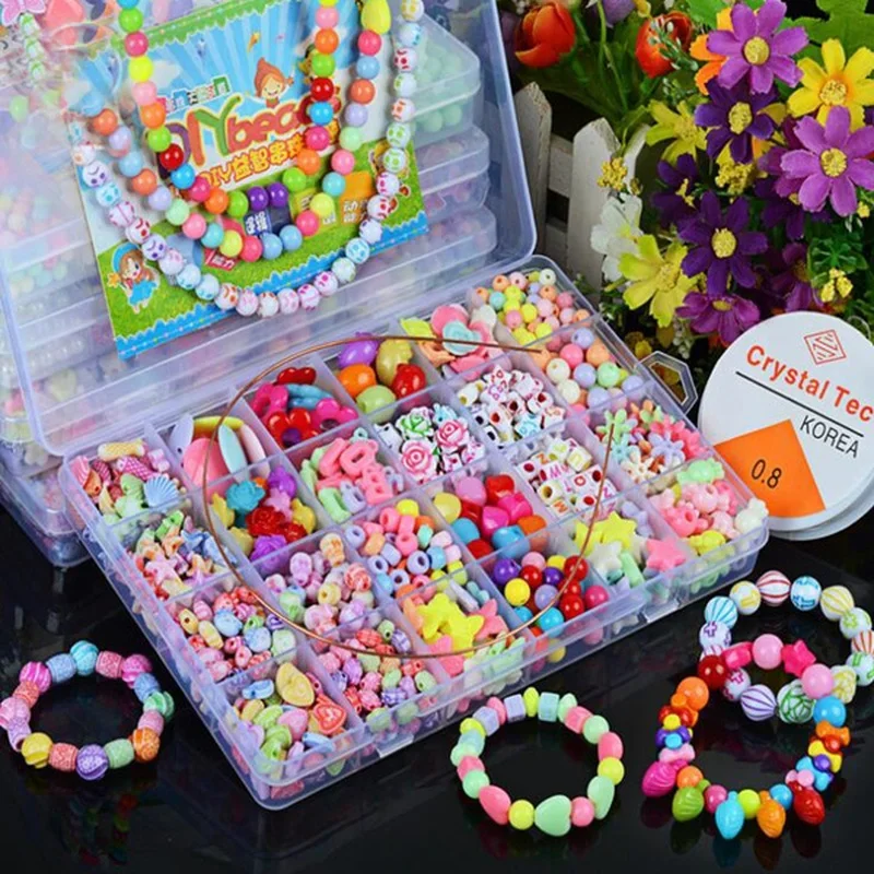 Jewelry Making Kit For Kids - Juego de cuentas DIY para niñas,