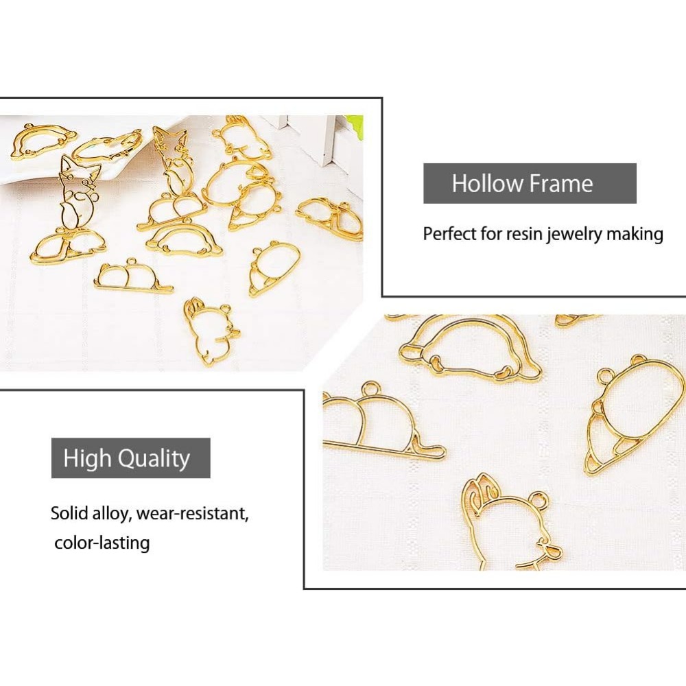 14 Uds. De dijes de bisel abie - Jewelry Making With Resin reseña y precio