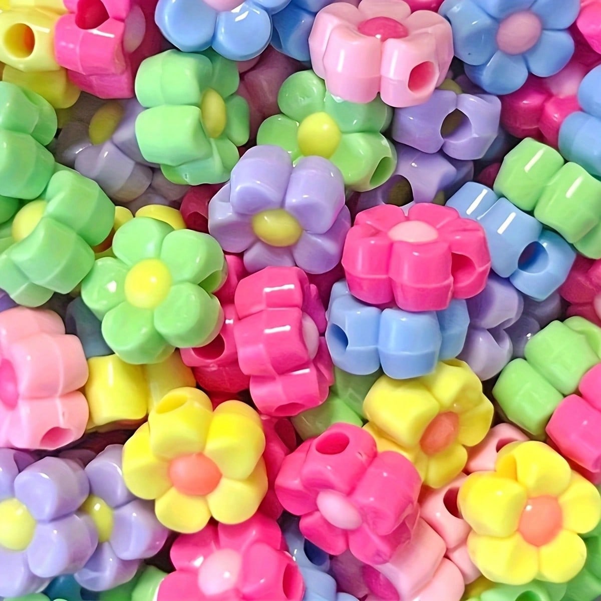 Cuentas acrílicas de flores de - Jewelry Making For Couples reseña y precio