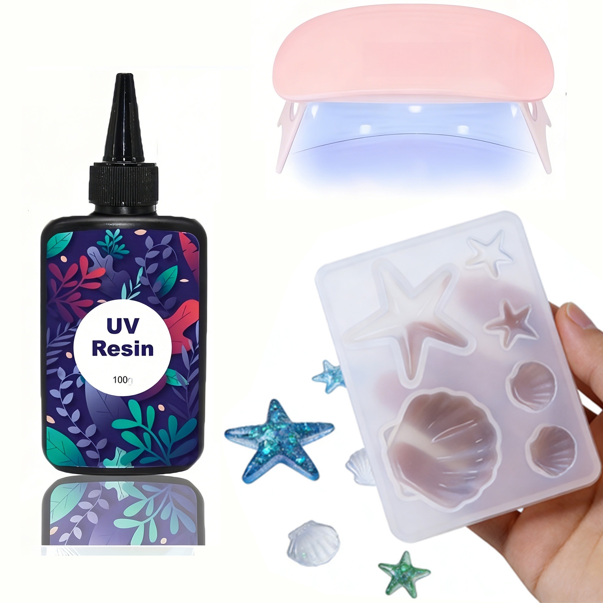 Molde de Silicona para Hacer J - Jewelry Making Uv Resin Kit reseña y precio