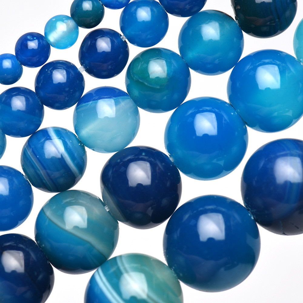 Ágatas de encaje azul con band - Jewelry Making Stones reseña y precio