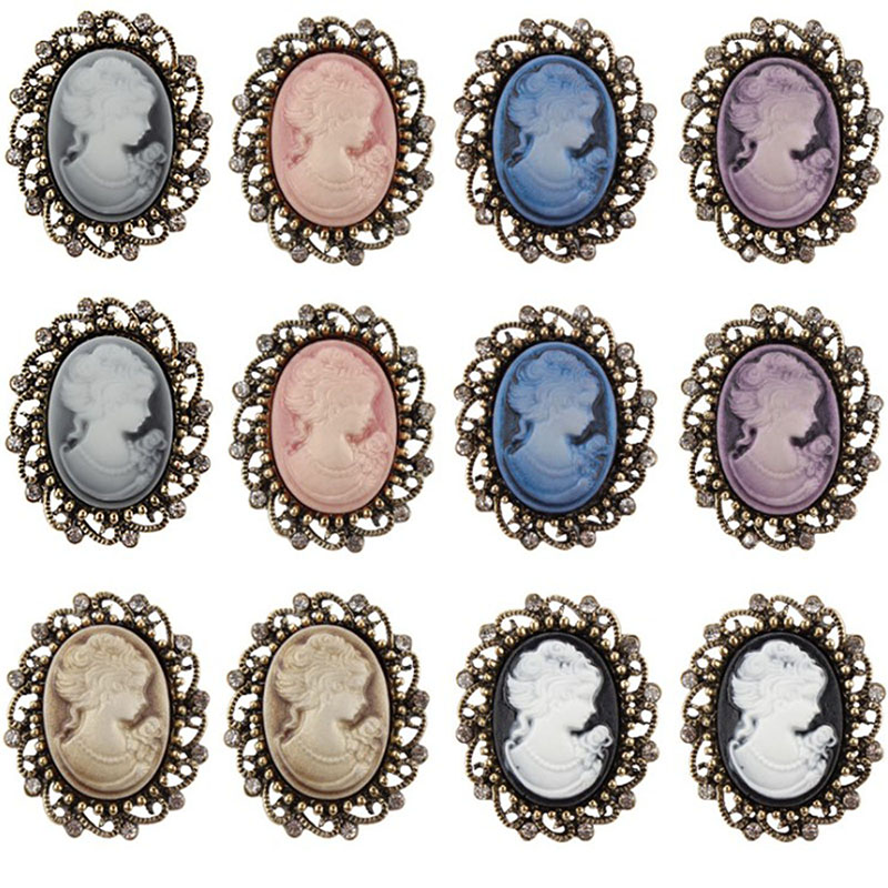 Vintage reina Cameo de belleza - Head Pin Assorted reseña y precio