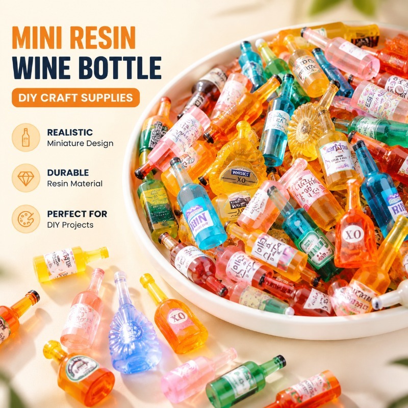 Miniatura de Botella de Vino S - Jewelry Making With Resin reseña y precio